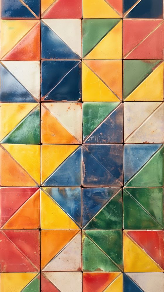 Tiles of rainbow pattern backgrounds art architecture.