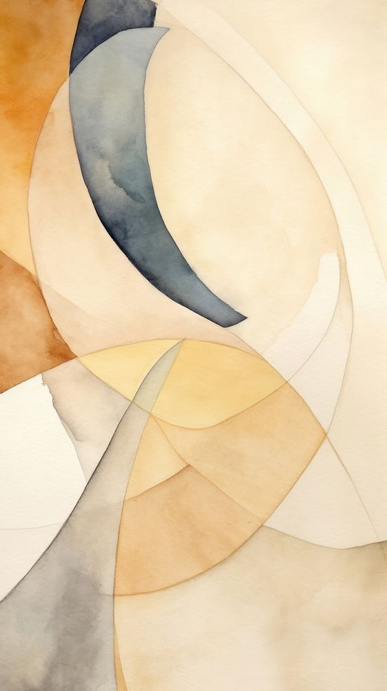 Beige abstract painting shape.