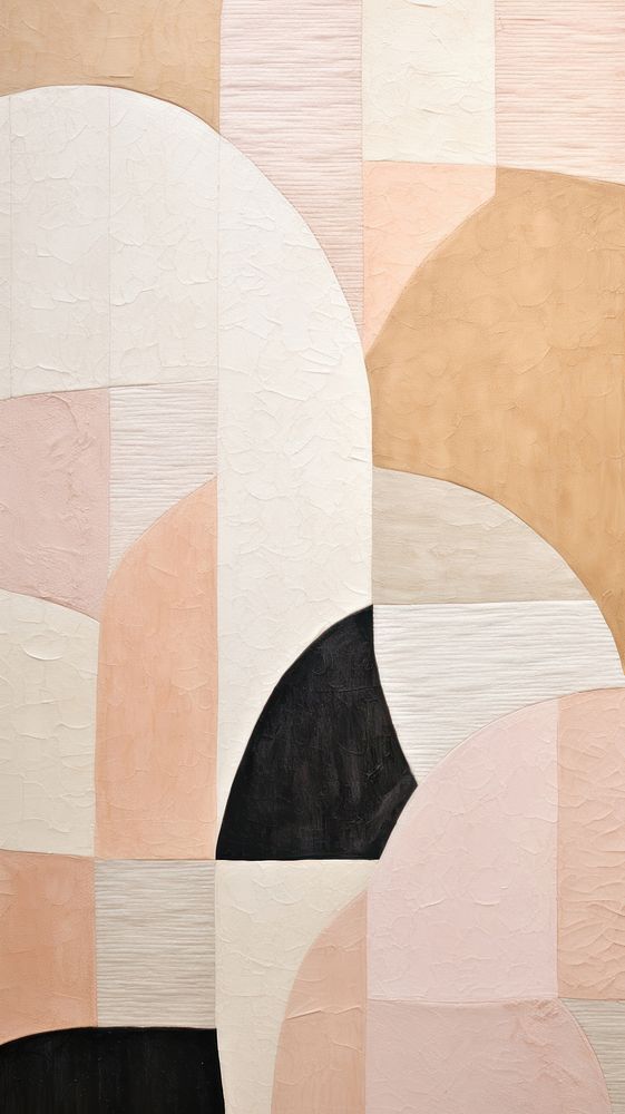 Beige abstract shape wall.