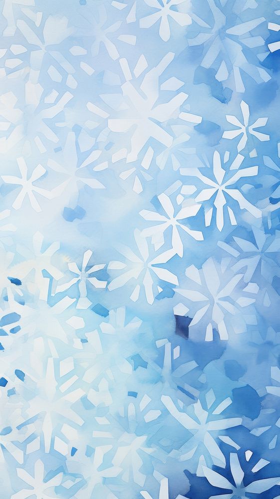Snowflake pattern abstract shape blue.