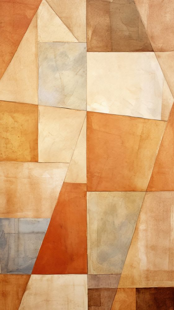 Brown abstract flooring painting.
