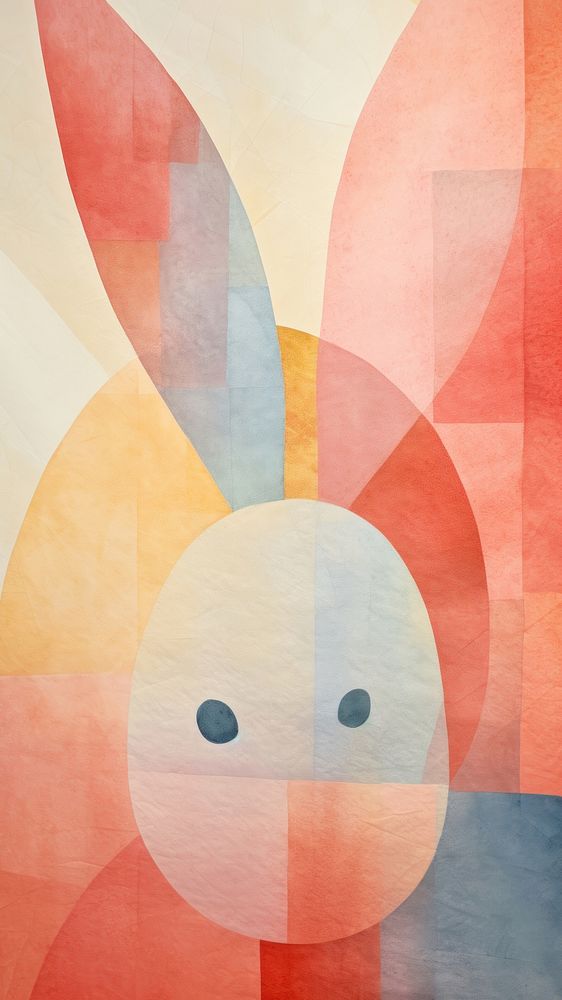 Bunny abstract painting pattern.