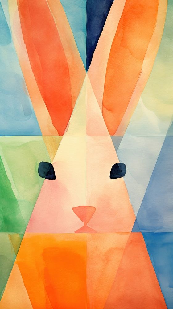 Bunny painting art representation.