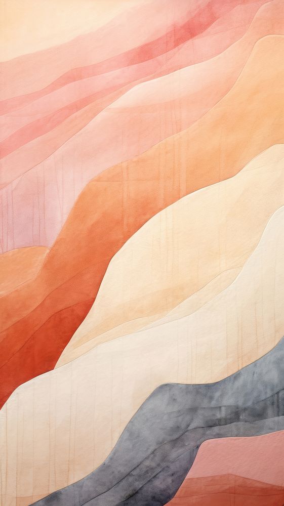 Desert landscape abstract painting art.