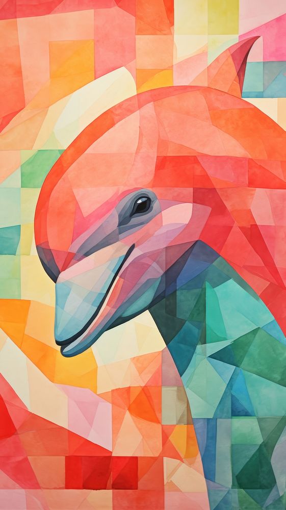 Dolphin abstract painting animal.