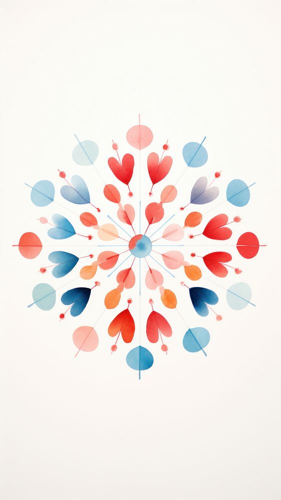 Dot snowflake abstract pattern shape.