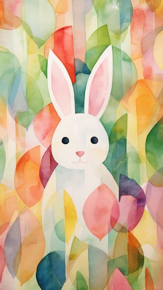 Easter bunny abstract painting mammal.