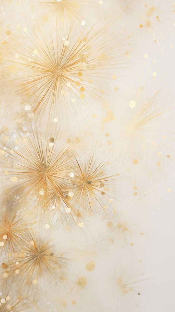 Golden snowflake abstract plant backgrounds.