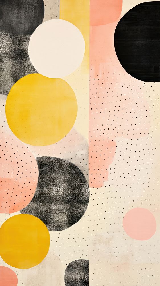 Polka dot pattern abstract palette yellow.