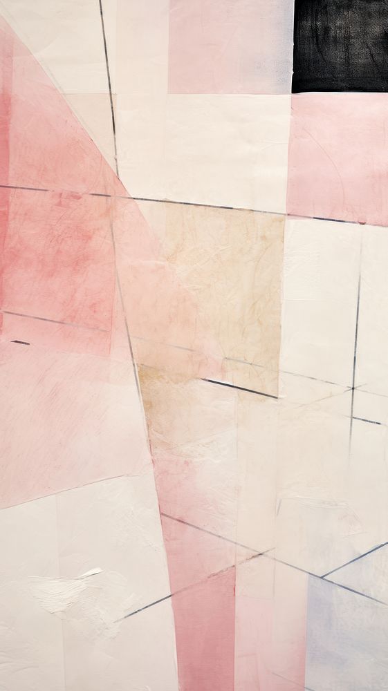Light pink line abstract flooring painting.