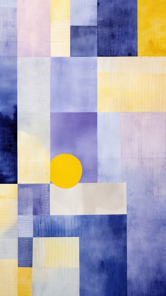 Pattern grid abstract painting yellow.
