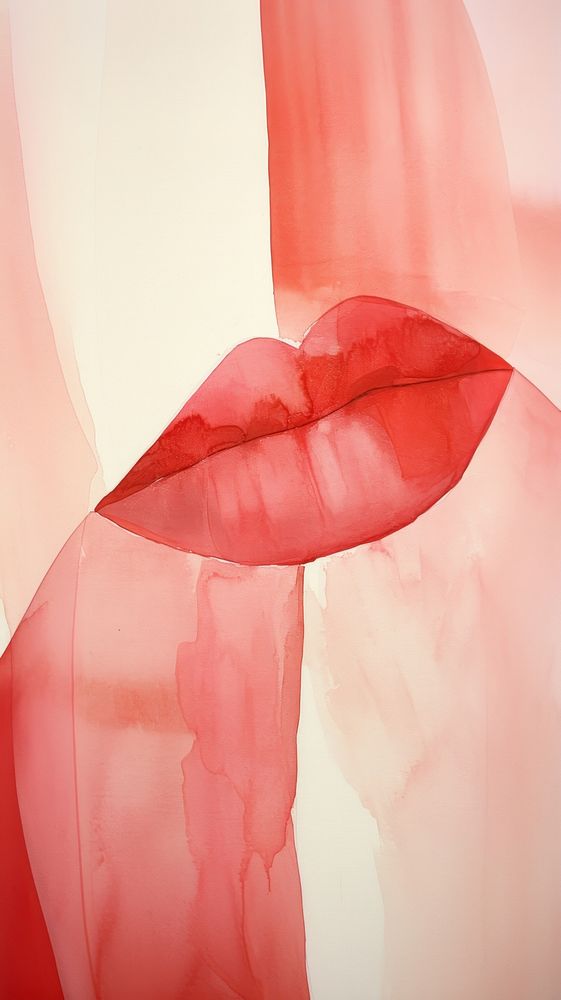Lipstick watercolor abstract petal backgrounds.
