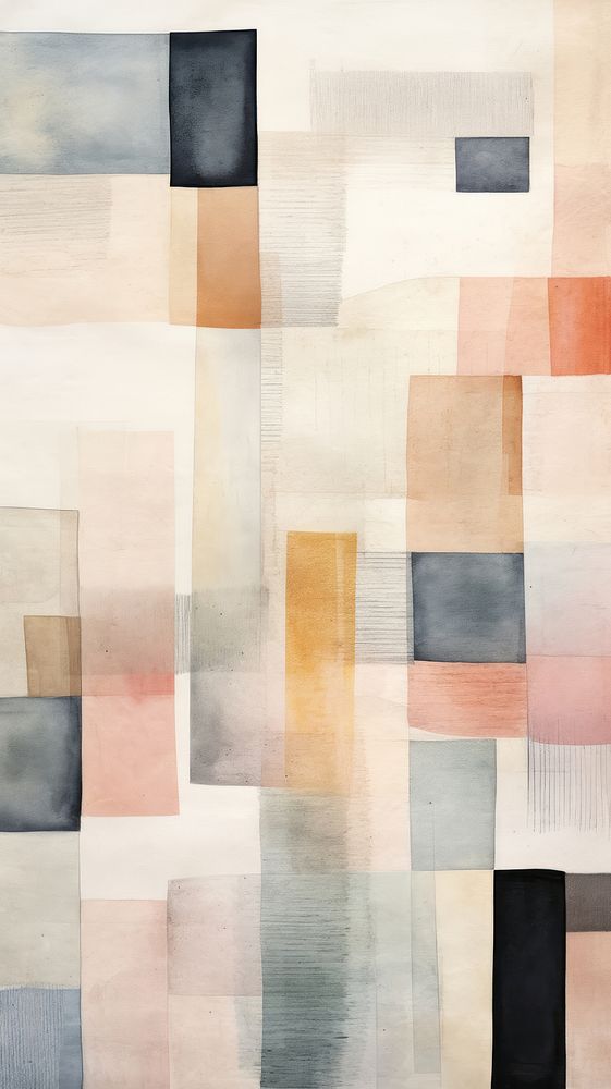 Muted colors grid painting abstract texture.