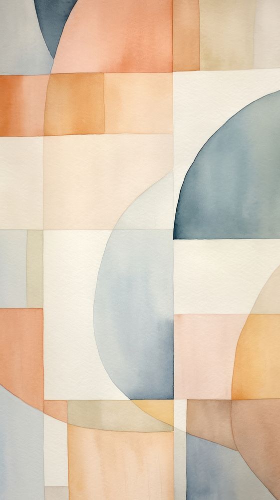 Muted colors pattern abstract painting collage.