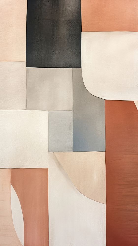 Neutral color abstract flooring art.