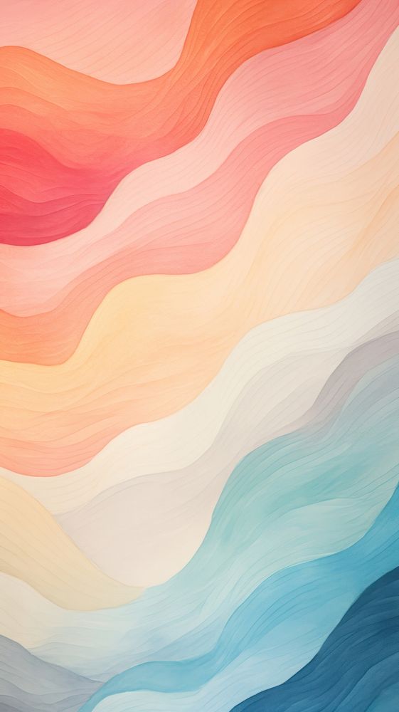 Ombre color wave abstract painting pattern.