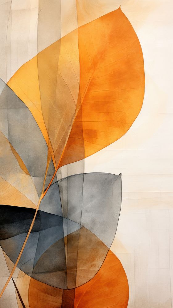 Fall leaves abstract painting leaf.