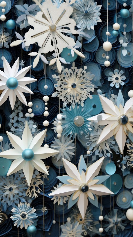 Snowflake christmas shape art.