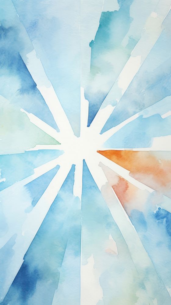 Snowflake watercolor abstract painting shape.