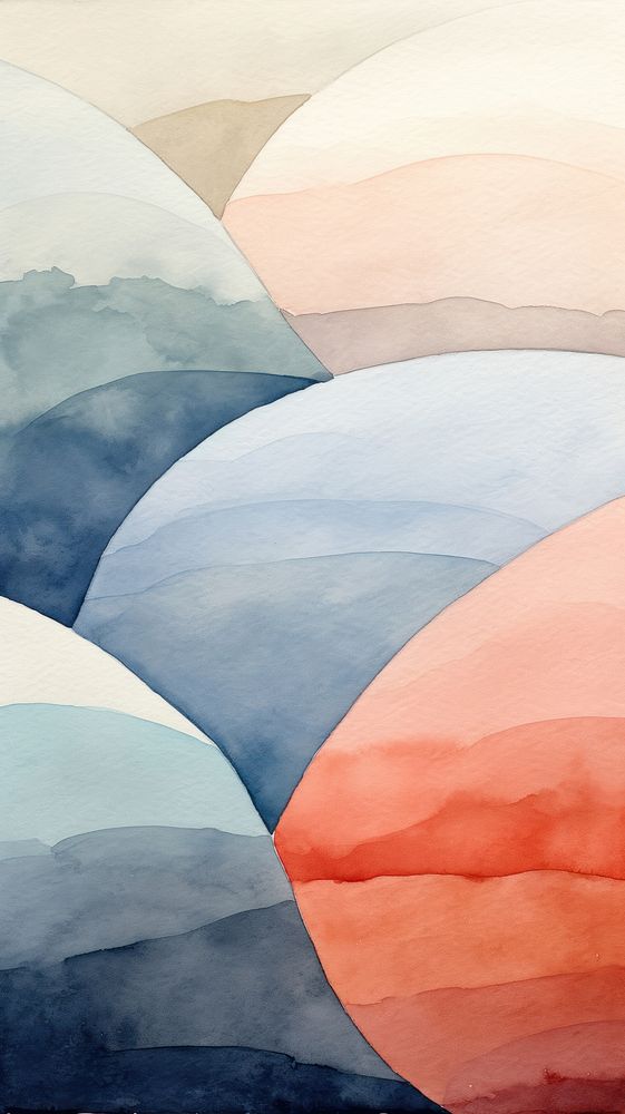 Sunrise shore abstract painting palette.