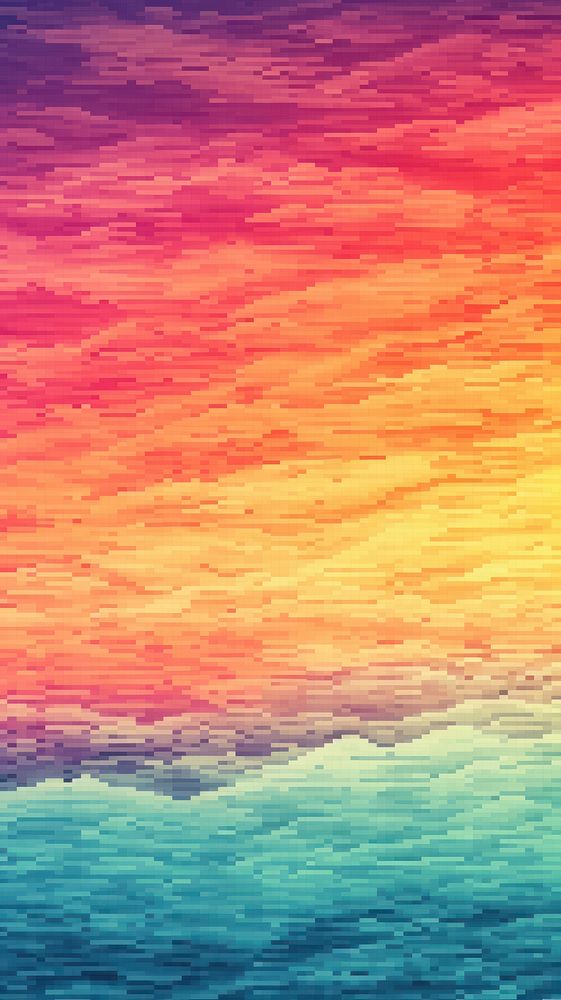 Cross stitch colorful sky nature outdoors texture.