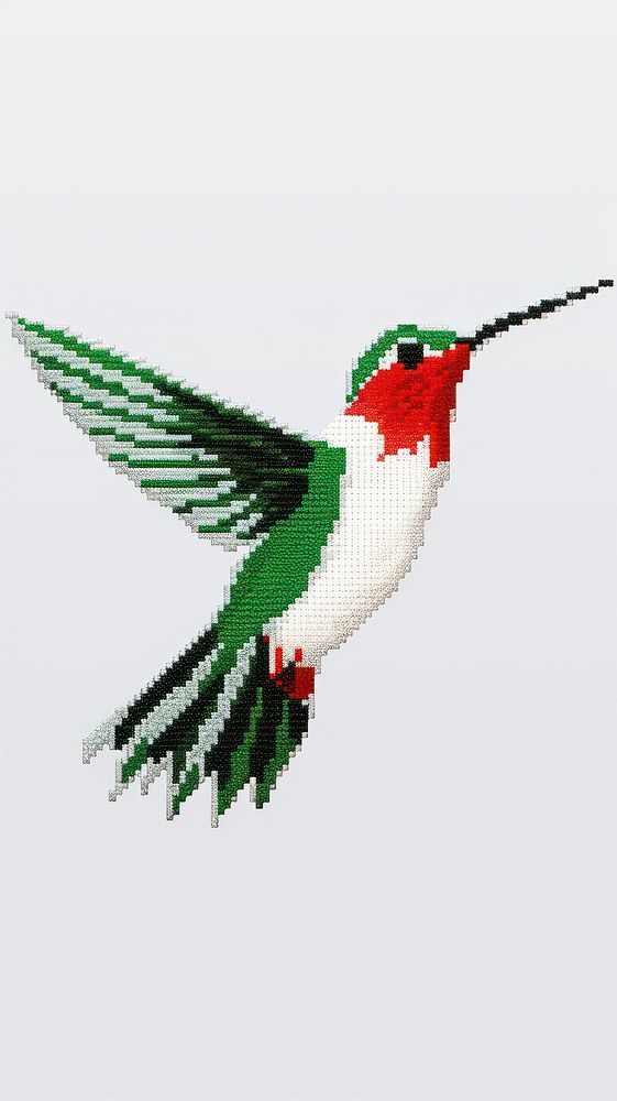 Cross stitch hummingbird animal nature creativity.