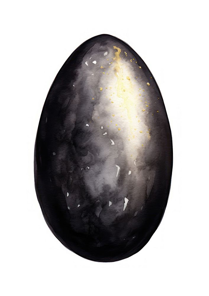 Black color easter egg jewelry white background accessories.