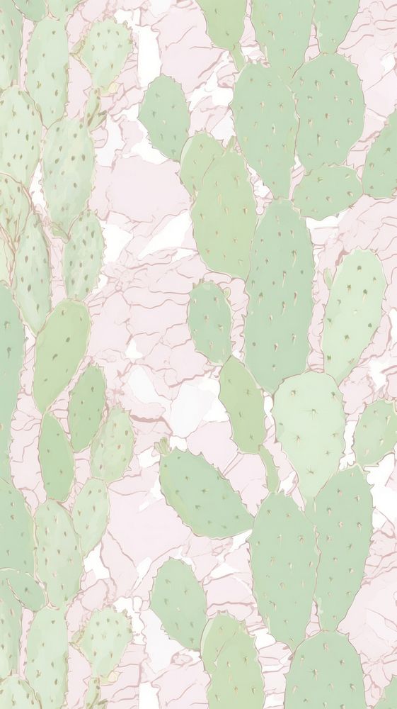 Cactus pattern marble wallpaper backgrounds abstract plant.