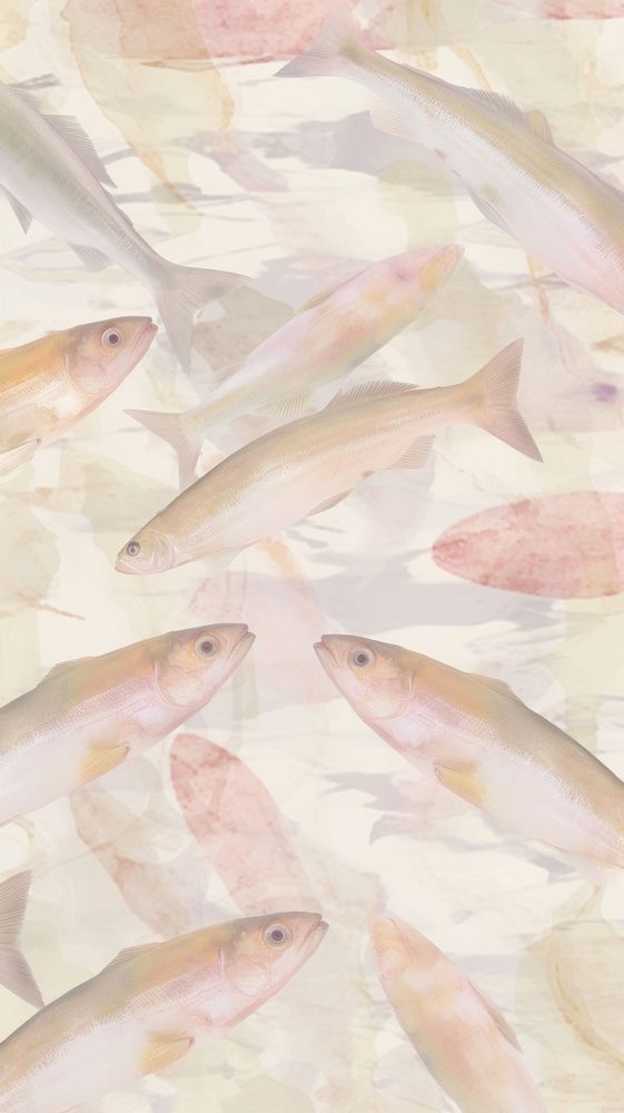 Fish pattern marble wallpaper backgrounds animal underwater.