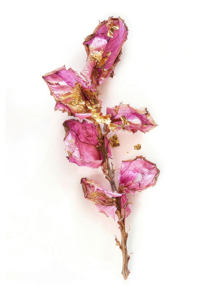 Pink dried flower jewelry petal plant.