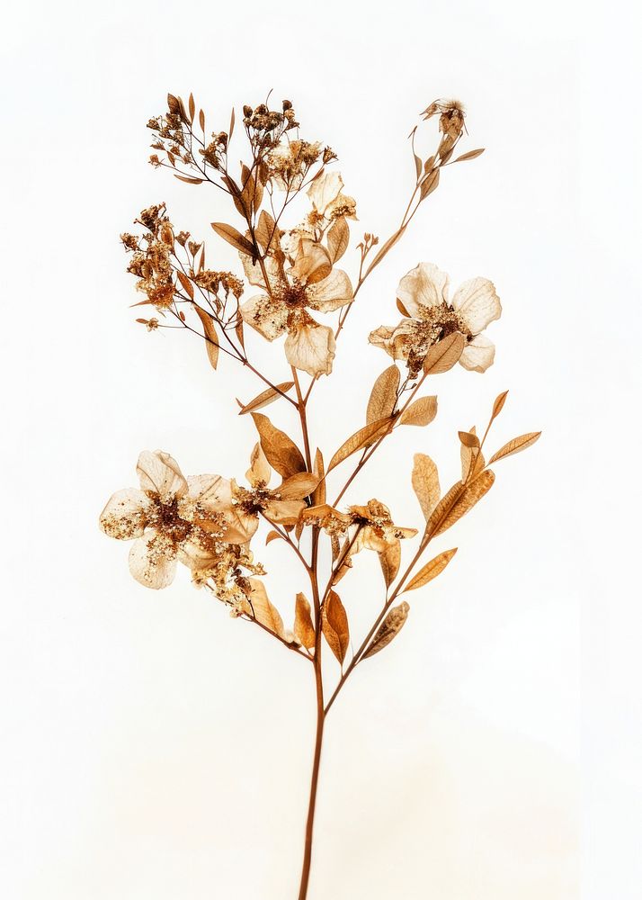Real dried flower plant white herbs.