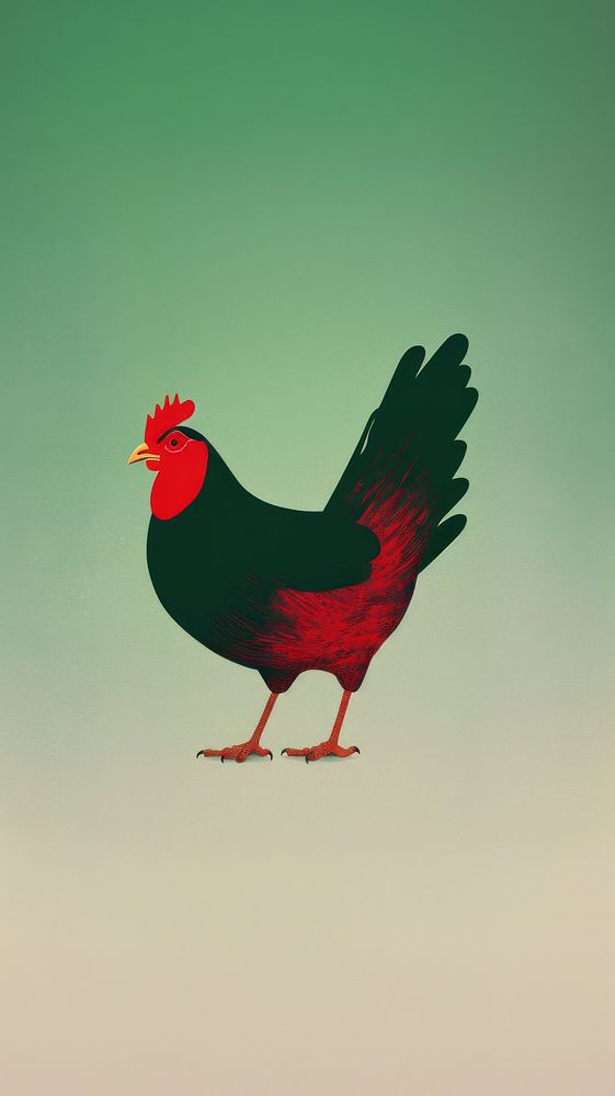 Chicken poultry animal green.