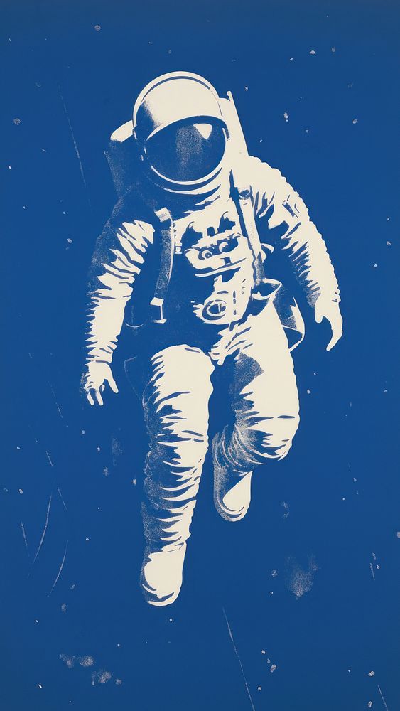 Astronaut space outdoors blue.