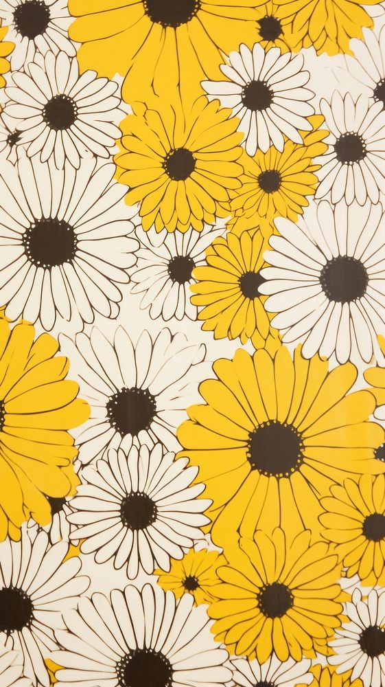 Flower pattern backgrounds sunflower wallpaper.