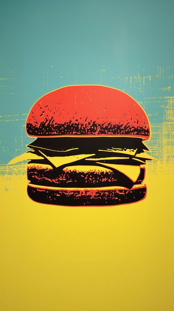 Hamburger food red advertisement.