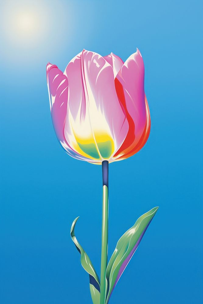 Happy tulip outdoors blossom flower.