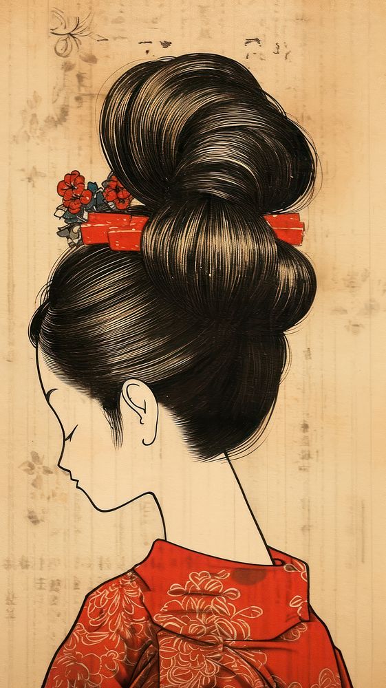 Traditional japanese hair pin fashion dress adult.