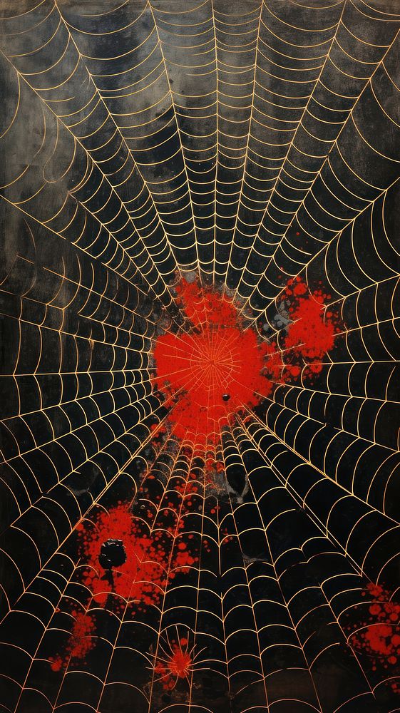 Traditional japanese spider web arachnid pattern invertebrate.