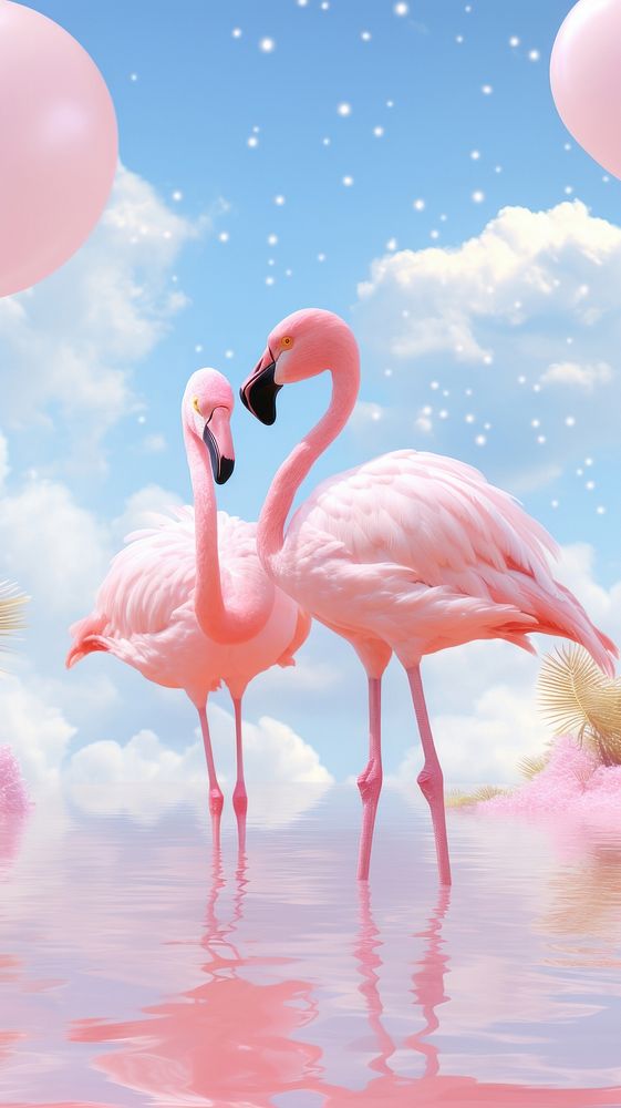 Flamingo animal bird outdoors.