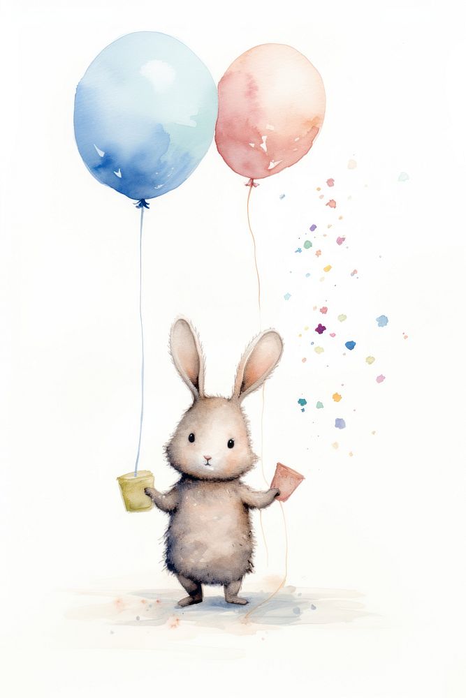 Bunny balloon mammal celebration.