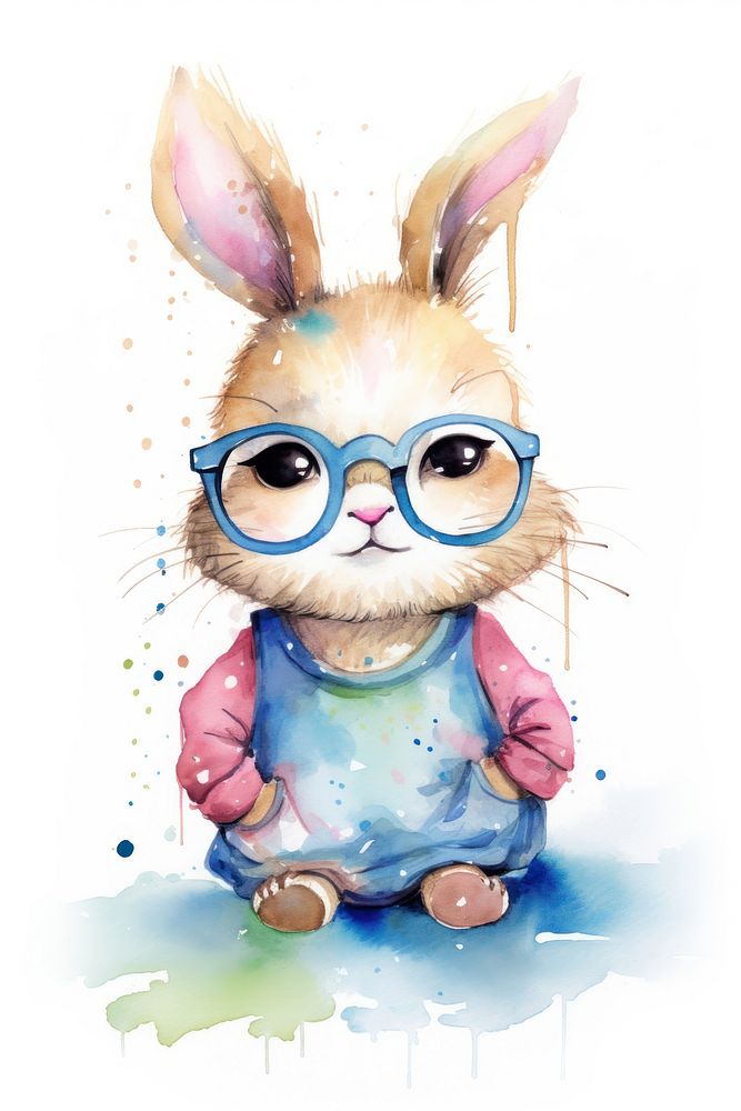 Bunny glasses mammal animal.