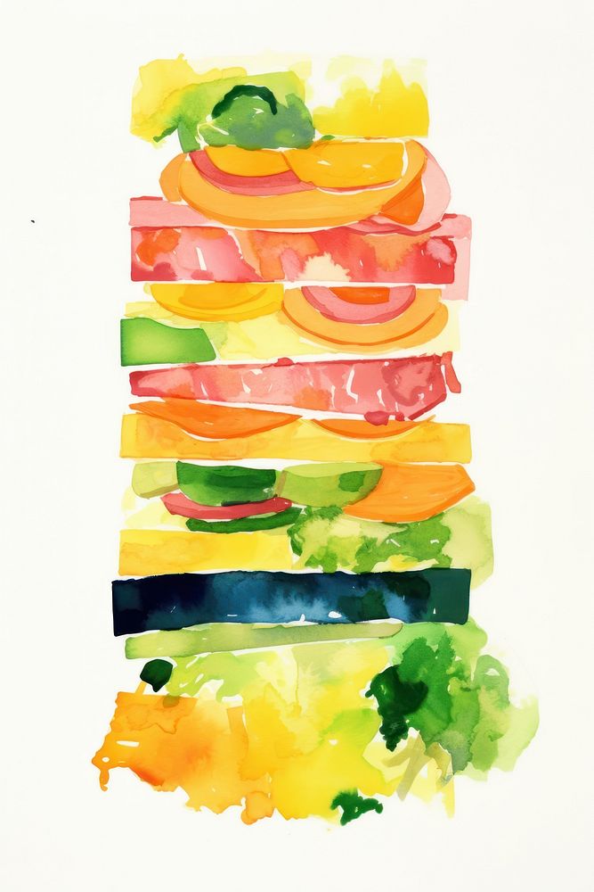 Sandwich vegetable food art.