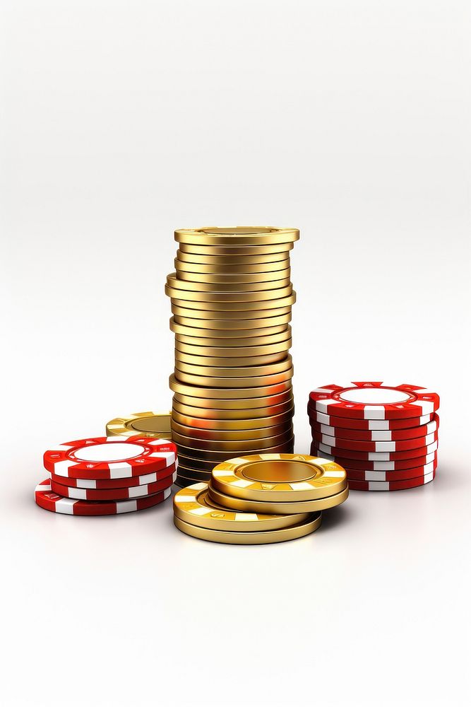 Casino gambling game white background.