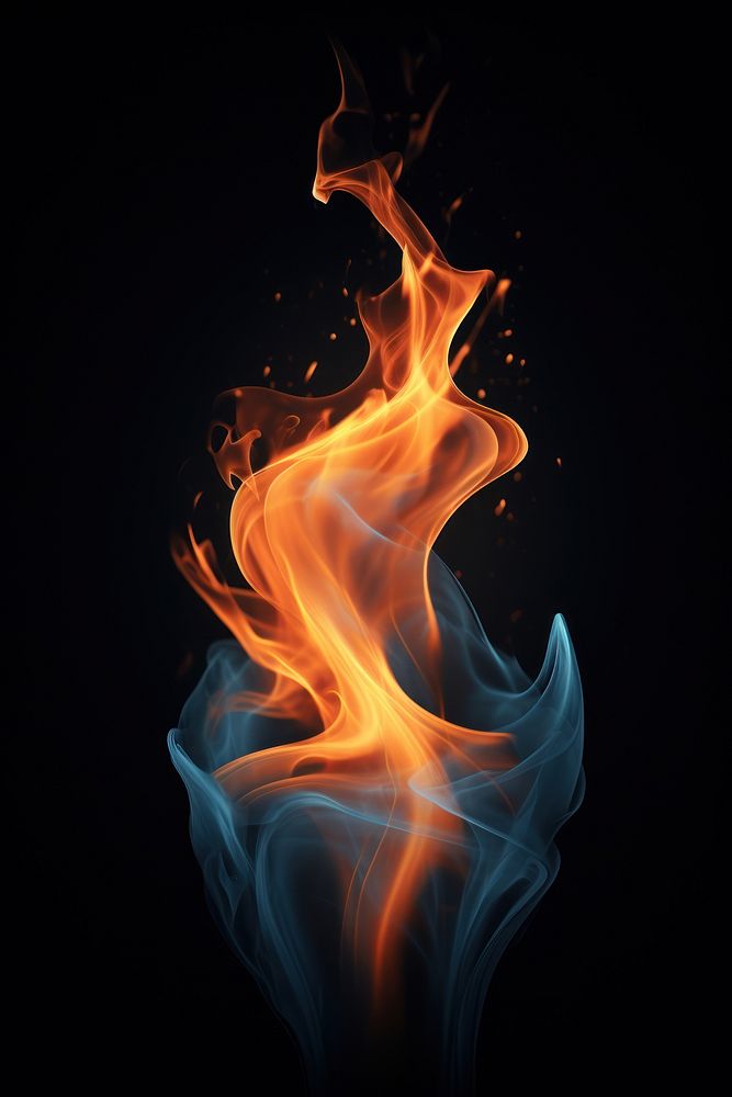 Flame fire blue creativity.