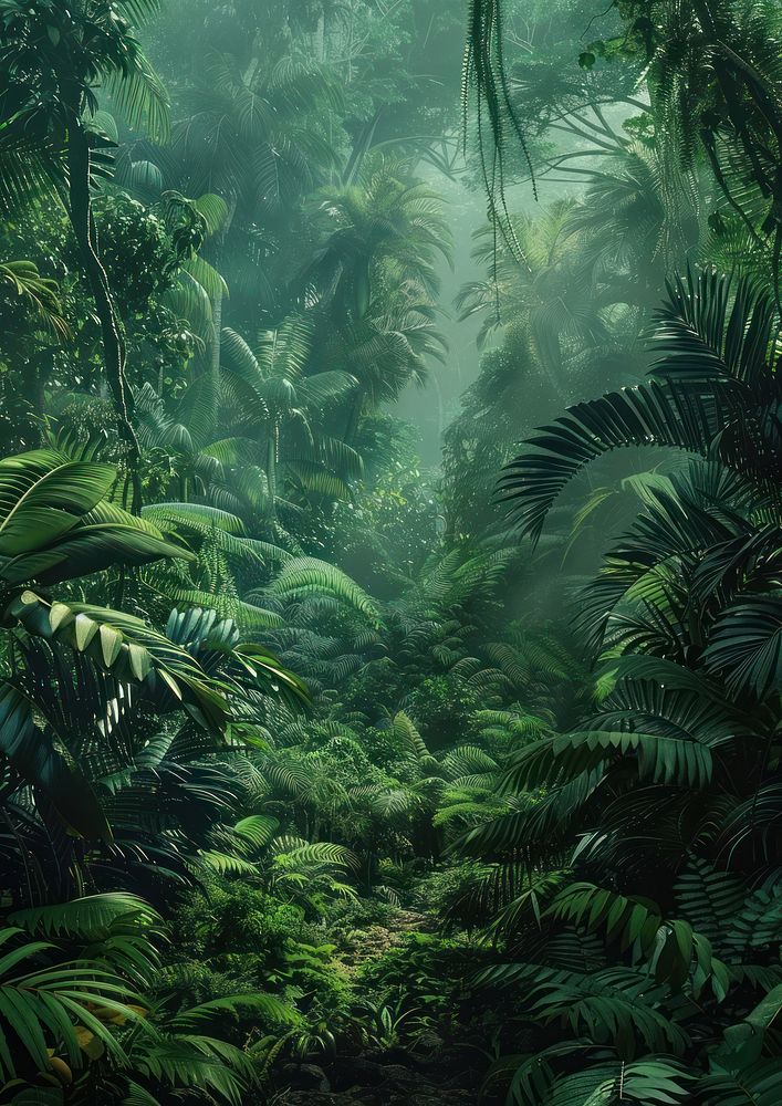 A photo of jungle vegetation outdoors woodland.