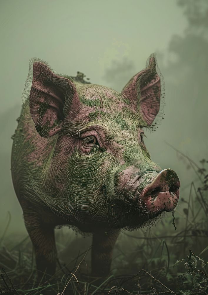 A photo of pig wildlife portrait animal.