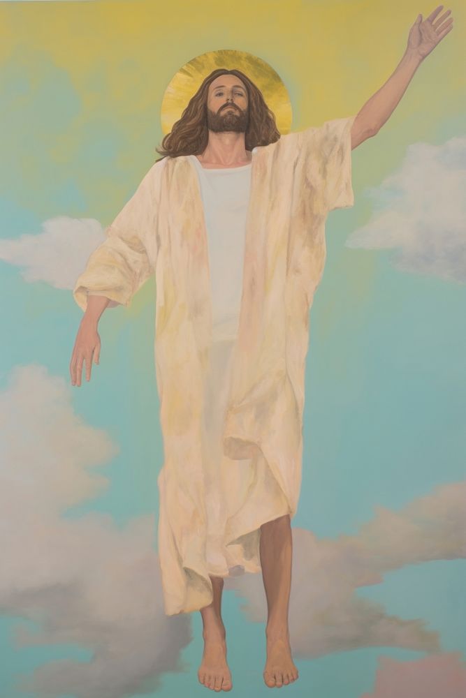 Full body Jesus painting art representation.