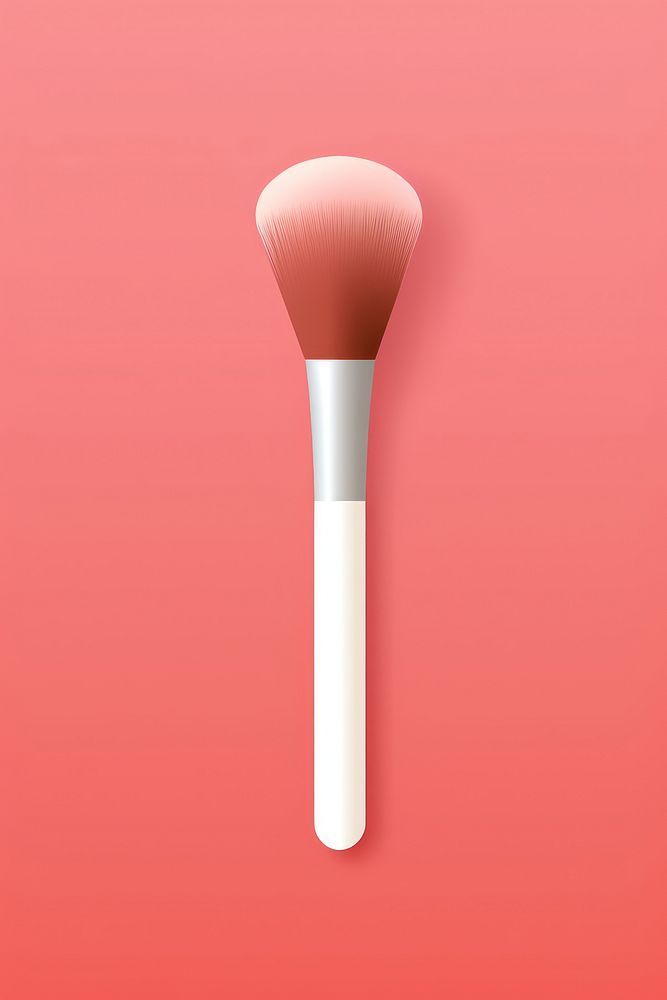 Minimal Abstract Vector illustration of a brush cosmetics device pink.