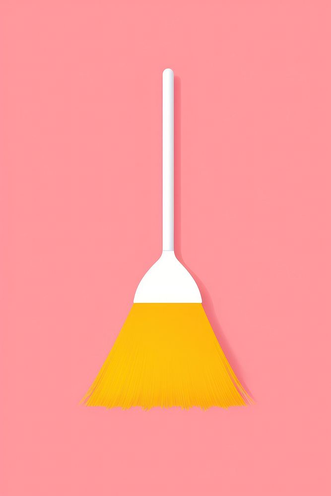 Minimal Abstract Vector illustration of a brush broom housework flooring.