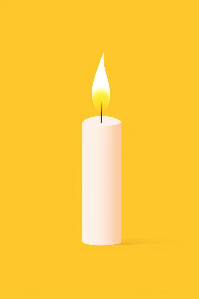 Minimal Abstract Vector illustration of a candle sign illuminated celebration.